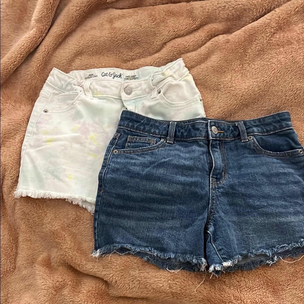 Cat & Jack Blue and White Jean Shorts